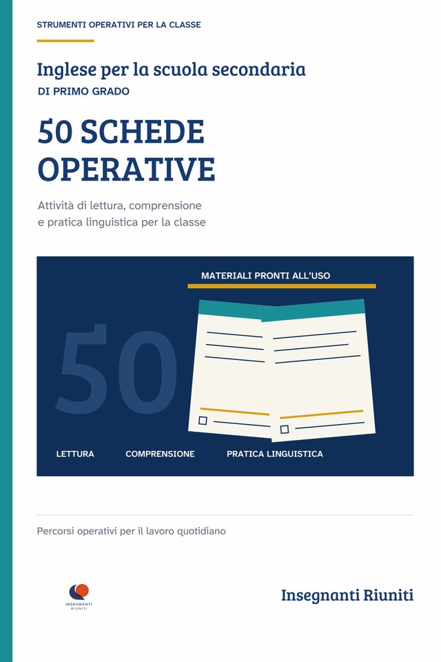 Copertina di Lingua Inglese — 50 Schede Operative, secondaria I grado