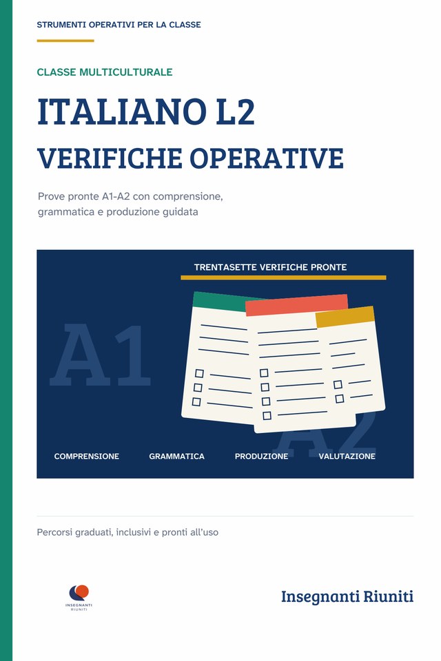Copertina di Italiano L2 — Verifiche operative per la classe multiculturale, A1–A2